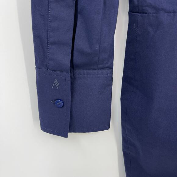 THE ATTICO | NWT Long Sleeve Shirt Mini Dress in Navy Blue IT 38 / US 0 - Picture 13 of 16